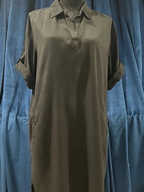 Velvet Heart Black Chambray Shirt Dress